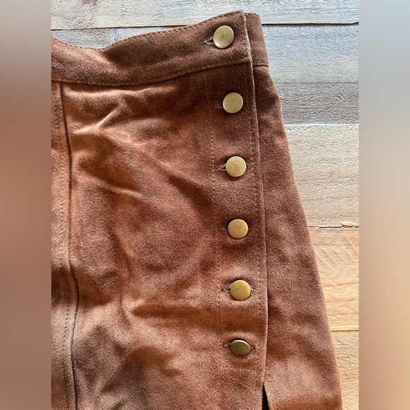 XS Free People Understated Genuine Leather Skirt NWOT - Picture 3 of 4